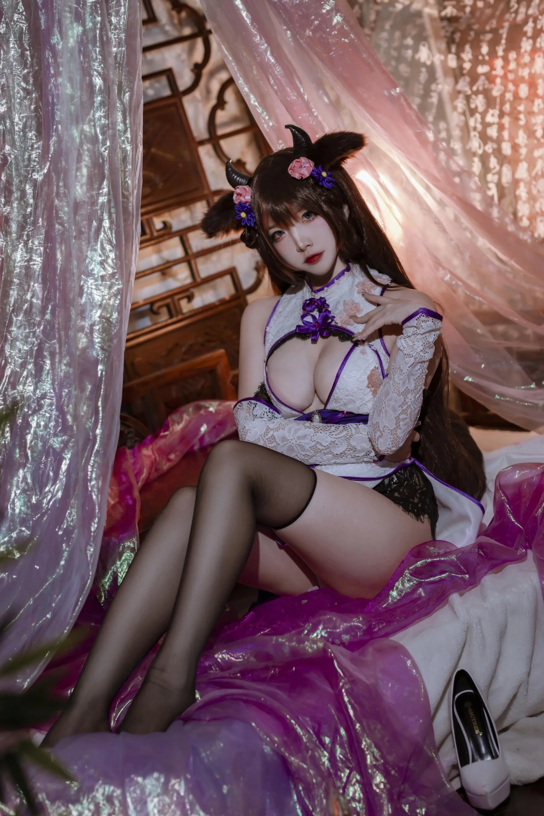 二佐Nisa – NO.149 碧蓝樫野旗袍 [25P]插图1